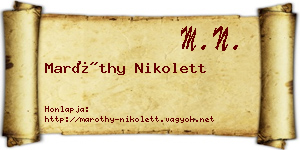 Maróthy Nikolett névjegykártya