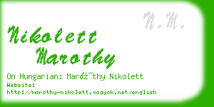 nikolett marothy business card